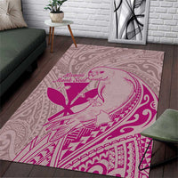 Hawaii Monk Seal and Map Area Rug Polynesian Kanaka Maoli Pink Vibe LT9 Pink - Polynesian Pride