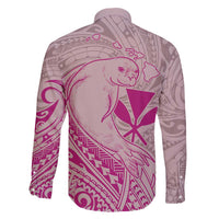 Hawaii Monk Seal and Map Family Matching Tank Maxi Dress and Hawaiian Shirt Polynesian Kanaka Maoli Pink Vibe LT9 - Polynesian Pride