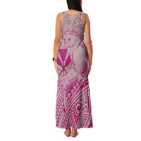 Hawaii Monk Seal and Map Family Matching Tank Maxi Dress and Hawaiian Shirt Polynesian Kanaka Maoli Pink Vibe LT9 - Polynesian Pride