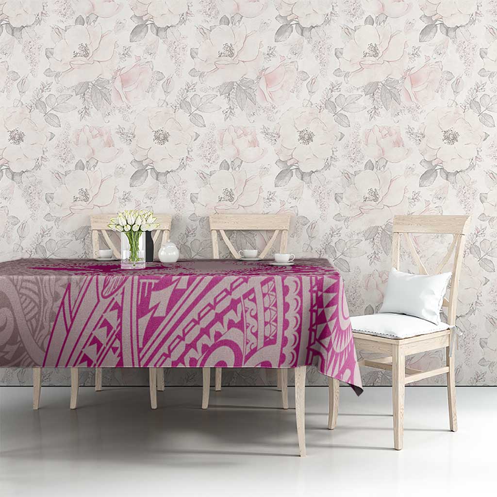 Hawaii Monk Seal and Map Tablecloth Polynesian Kanaka Maoli Pink Vibe