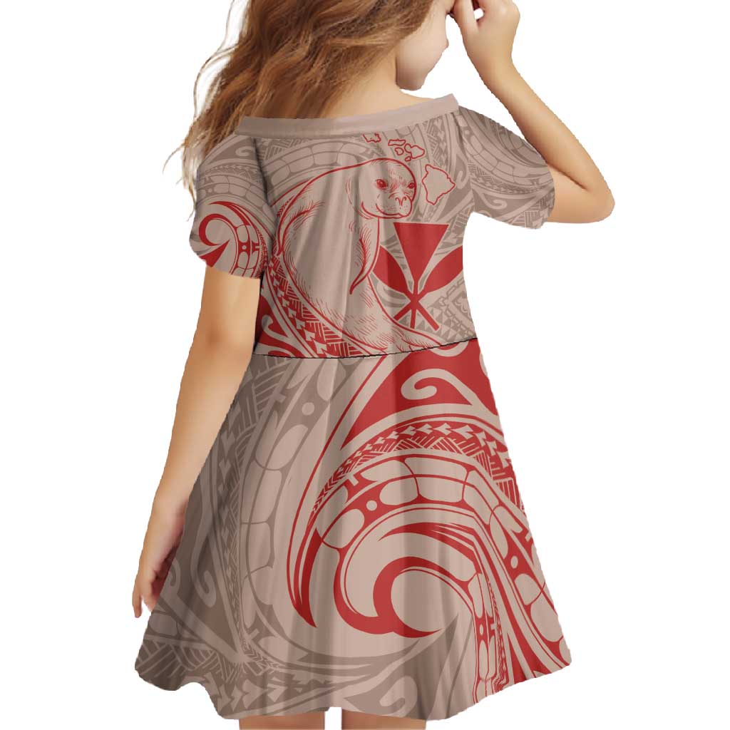 Hawaii Monk Seal and Map Family Matching Summer Maxi Dress and Hawaiian Shirt Polynesian Kanaka Maoli Red Vibe LT9 - Polynesian Pride
