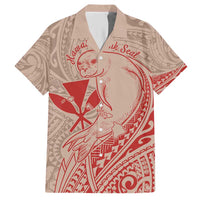 Hawaii Monk Seal and Map Hawaiian Shirt Polynesian Kanaka Maoli Red Vibe
