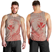 Hawaii Monk Seal and Map Men Tank Top Polynesian Kanaka Maoli Red Vibe LT9 - Polynesian Pride