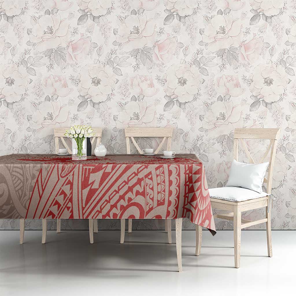 Hawaii Monk Seal and Map Tablecloth Polynesian Kanaka Maoli Red Vibe