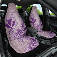 Hawaii Monk Seal and Map Car Seat Cover Polynesian Kanaka Maoli Violet Vibe