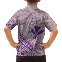Hawaii Monk Seal and Map Family Matching Tank Maxi Dress and Hawaiian Shirt Polynesian Kanaka Maoli Violet Vibe LT9 - Polynesian Pride