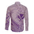 Hawaii Monk Seal and Map Long Sleeve Button Shirt Polynesian Kanaka Maoli Violet Vibe