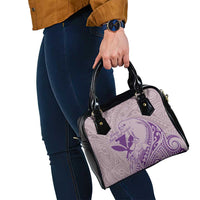 Hawaii Monk Seal and Map Shoulder Handbag Polynesian Kanaka Maoli Violet Vibe