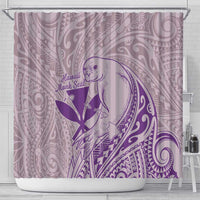 Hawaii Monk Seal and Map Shower Curtain Polynesian Kanaka Maoli Violet Vibe LT9 - Polynesian Pride