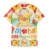 Kawaii Turtle Family Matching Off The Shoulder Long Sleeve Dress and Hawaiian Shirt Aloha Hibiscus Flowers LT9 - Polynesian Pride