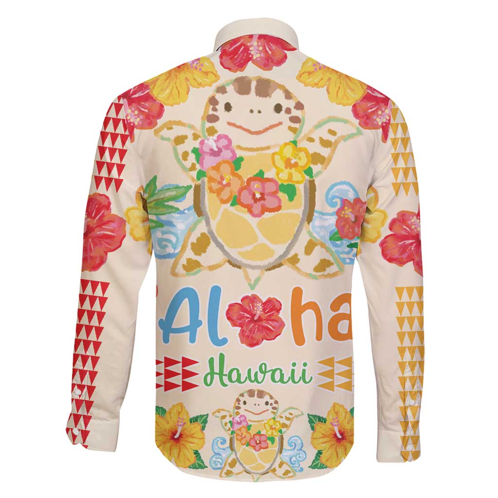 Kawaii Turtle Family Matching Off Shoulder Maxi Dress and Hawaiian Shirt Aloha Hibiscus Flowers LT9 - Polynesian Pride