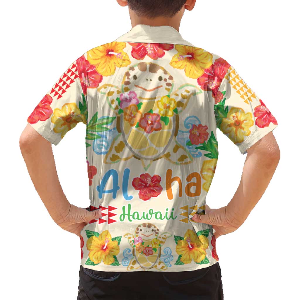 Kawaii Turtle Family Matching Tank Maxi Dress and Hawaiian Shirt Aloha Hibiscus Flowers LT9 - Polynesian Pride