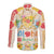 Kawaii Turtle Long Sleeve Button Shirt Aloha Hibiscus Flowers