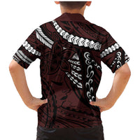 Polynesian Girl Tribal Tattoo Family Matching Mermaid Dress and Hawaiian Shirt Oxbood Vibe LT9 - Polynesian Pride
