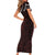 Polynesian Girl Tribal Tattoo Family Matching Short Sleeve Bodycon Dress and Hawaiian Shirt Oxbood Vibe