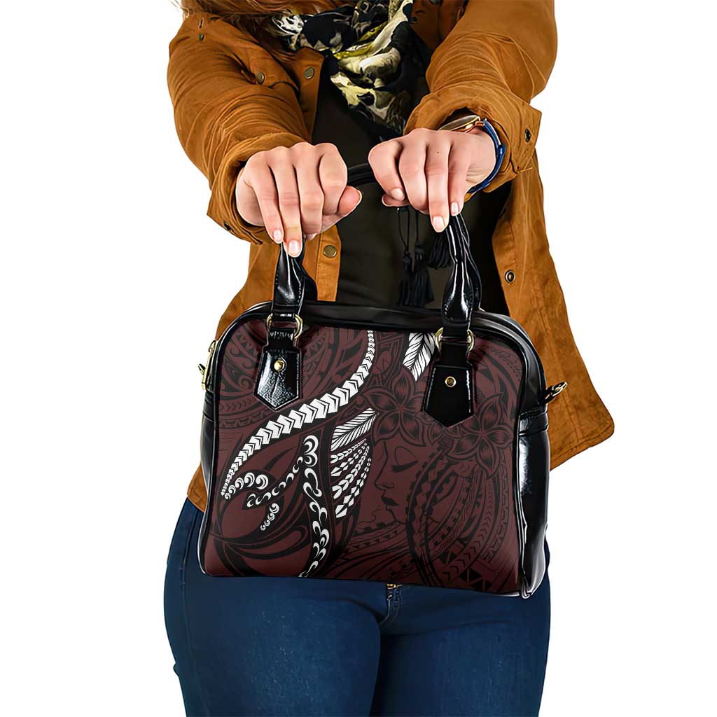 Polynesian Girl Tribal Tattoo Shoulder Handbag Oxbood Vibe LT9 One Size Oxblood - Polynesian Pride