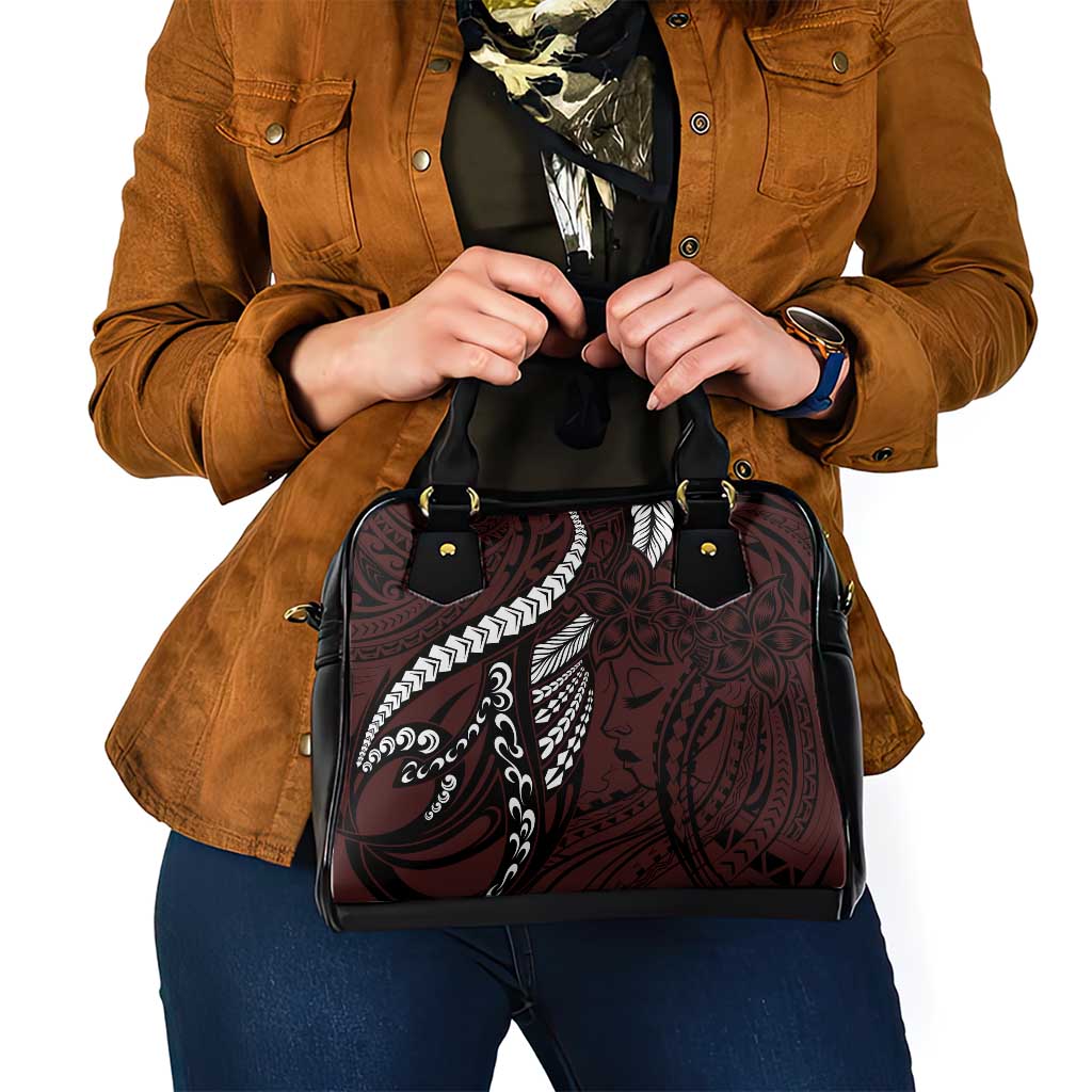Polynesian Girl Tribal Tattoo Shoulder Handbag Oxbood Vibe LT9 - Polynesian Pride