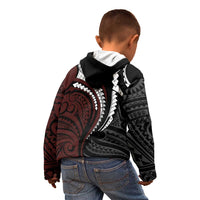Polynesian Oxblood Line Art Tribal Tattoo Kid Hoodie LT9 - Polynesian Pride