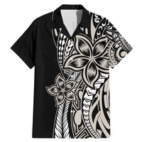 Polynesian Plumeria Floral Tattoo Pattern Family Matching Mermaid Dress and Hawaiian Shirt Beige Style LT9 Dad's Shirt - Short Sleeve Beige - Polynesian Pride