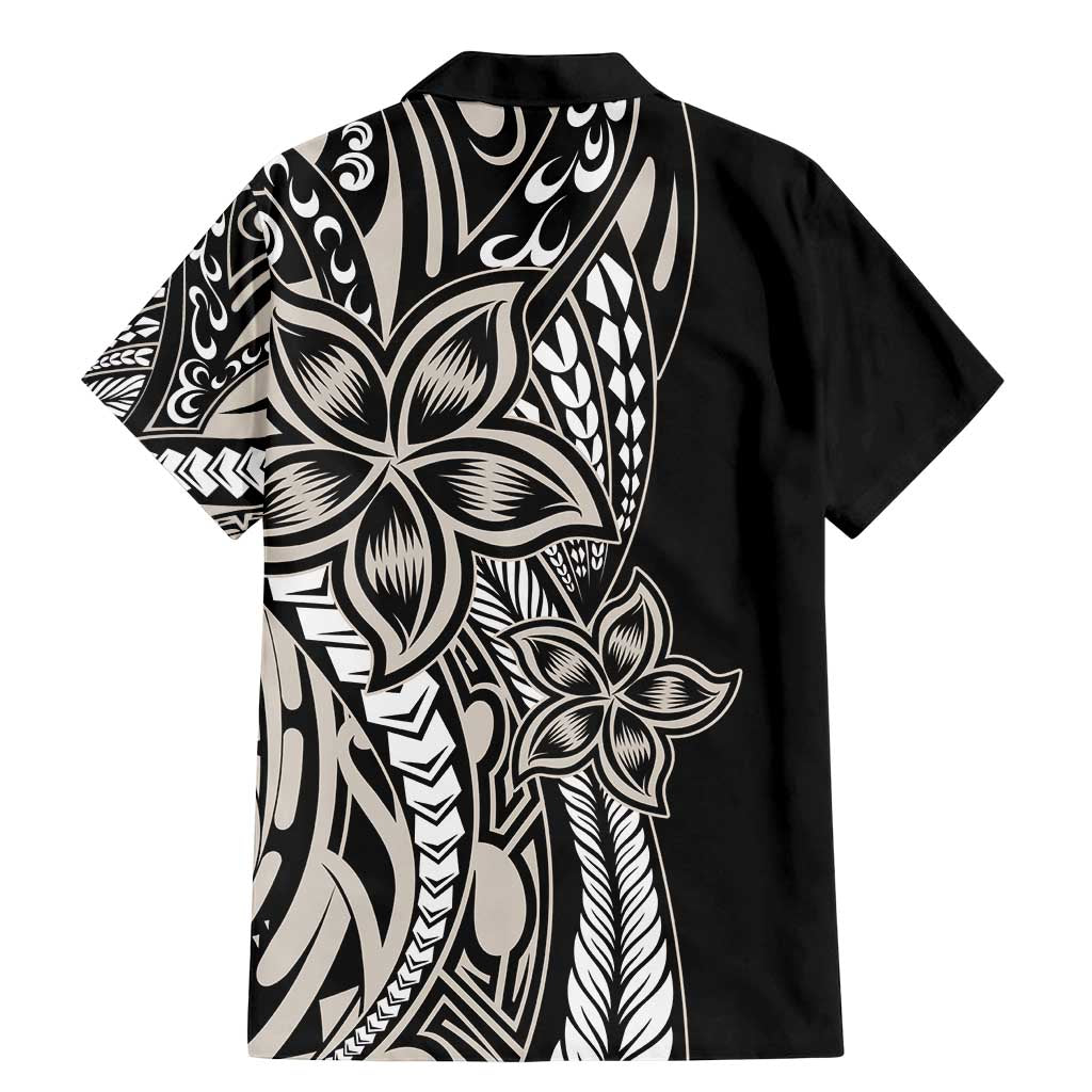 Polynesian Plumeria Floral Tattoo Pattern Family Matching Mermaid Dress and Hawaiian Shirt Beige Style LT9 - Polynesian Pride