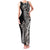 Polynesian Plumeria Floral Tattoo Pattern Family Matching Tank Maxi Dress and Hawaiian Shirt Beige Style