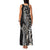 Polynesian Plumeria Floral Tattoo Pattern Family Matching Tank Maxi Dress and Hawaiian Shirt Beige Style