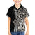 Polynesian Plumeria Floral Tattoo Pattern Family Matching Tank Maxi Dress and Hawaiian Shirt Beige Style