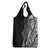 Polynesian Plumeria Floral Tattoo Pattern Grocery Bag Beige Style