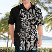 Polynesian Plumeria Floral Tattoo Pattern Hawaiian Shirt Beige Style
