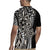 Polynesian Plumeria Floral Tattoo Pattern Rugby Jersey Beige Style