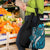 Polynesian Plumeria Floral Tattoo Pattern Grocery Bag Blue Style