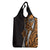 Polynesian Plumeria Floral Tattoo Pattern Grocery Bag Gold Style