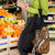 Polynesian Plumeria Floral Tattoo Pattern Grocery Bag Gold Style