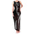 Polynesian Plumeria Floral Tattoo Pattern Family Matching Tank Maxi Dress and Hawaiian Shirt Oxblood Style