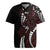 Polynesian Plumeria Floral Tattoo Pattern Rugby Jersey Oxblood Style