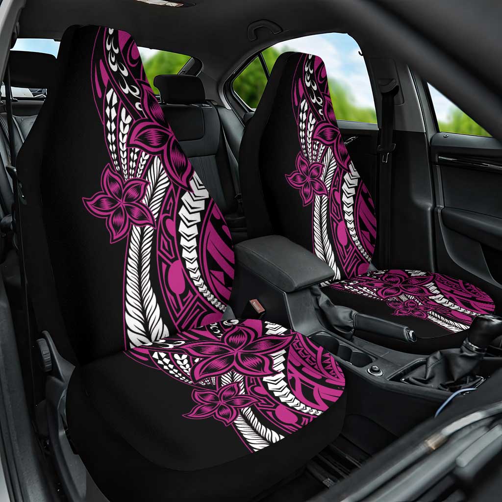 Polynesian Plumeria Floral Tattoo Pattern Car Seat Cover Pink Style LT9 One Size Pink - Polynesian Pride