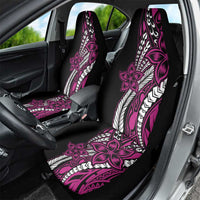 Polynesian Plumeria Floral Tattoo Pattern Car Seat Cover Pink Style LT9 - Polynesian Pride