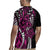 Polynesian Plumeria Floral Tattoo Pattern Rugby Jersey Pink Style