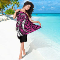 Polynesian Plumeria Floral Tattoo Pattern Sarong Pink Style
