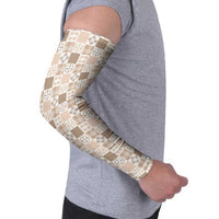 Hawaiian Palaka Quilt Pattern Arm Sleeves Hawaii Culture Bird of Paradise Exotic Motif - Polynesian Pride