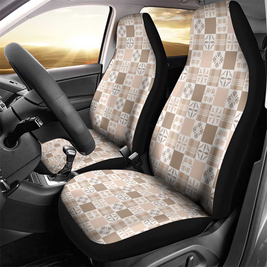 Hawaiian Palaka Quilt Pattern Car Seat Cover Hawaii Culture Bird of Paradise Exotic Motif - Polynesian Pride