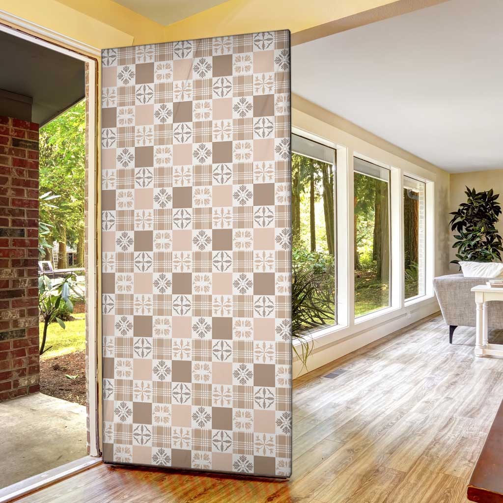 Hawaiian Palaka Quilt Pattern Door Cover Hawaii Culture Bird of Paradise Exotic Motif - Polynesian Pride