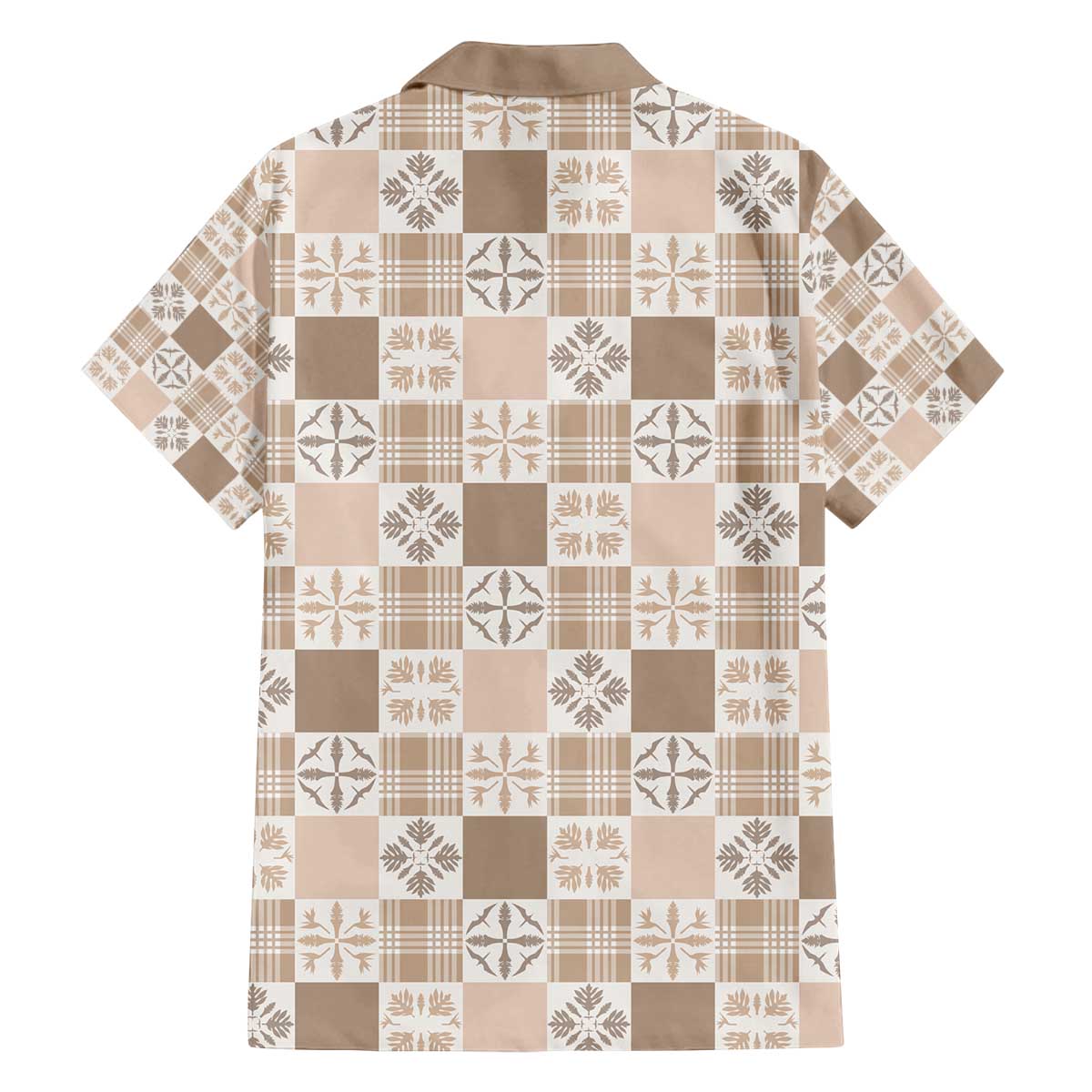 Hawaiian Palaka Quilt Pattern Family Matching Off The Shoulder Long Sleeve Dress and Hawaiian Shirt Hawaii Culture Bird of Paradise Exotic Motif LT9 - Polynesian Pride