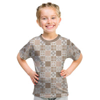 Hawaiian Palaka Quilt Pattern Kid T Shirt Hawaii Culture Bird of Paradise Exotic Motif - Polynesian Pride
