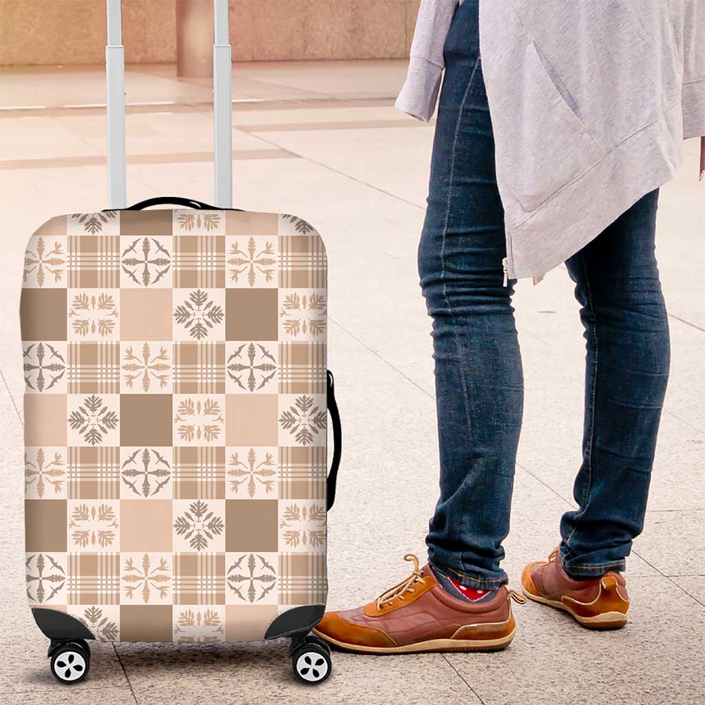Hawaiian Palaka Quilt Pattern Luggage Cover Hawaii Culture Bird of Paradise Exotic Motif - Polynesian Pride