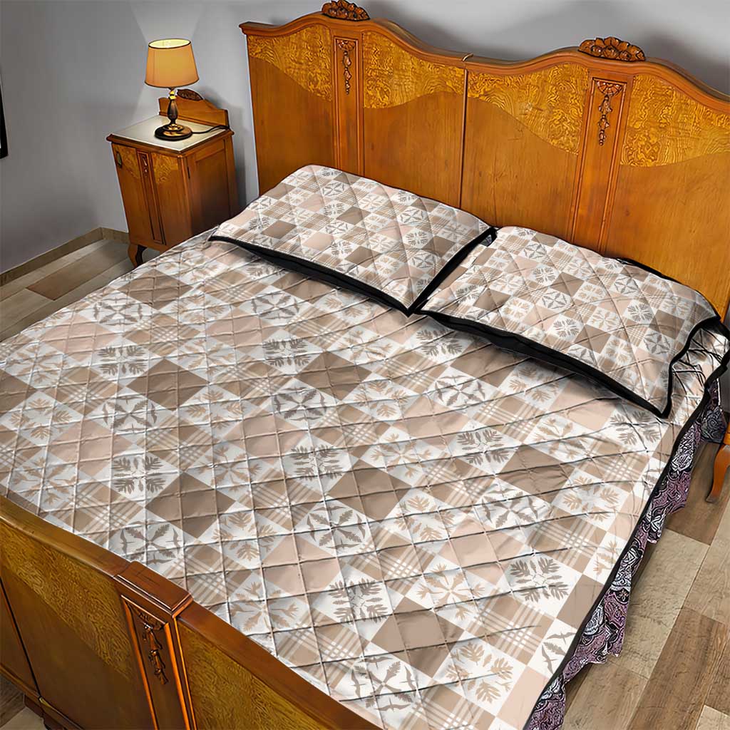 Hawaiian Palaka Quilt Pattern Quilt Bed Set Hawaii Culture Bird of Paradise Exotic Motif - Polynesian Pride