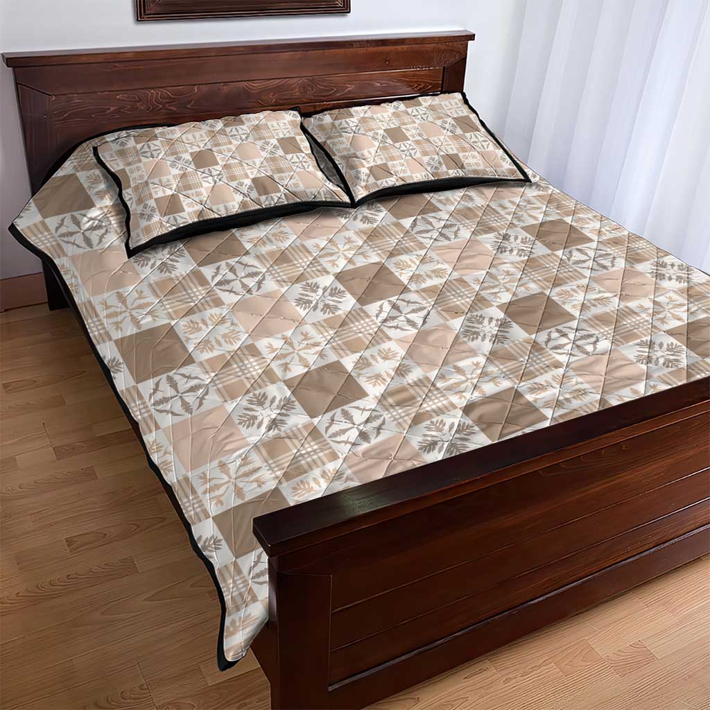 Hawaiian Palaka Quilt Pattern Quilt Bed Set Hawaii Culture Bird of Paradise Exotic Motif - Polynesian Pride