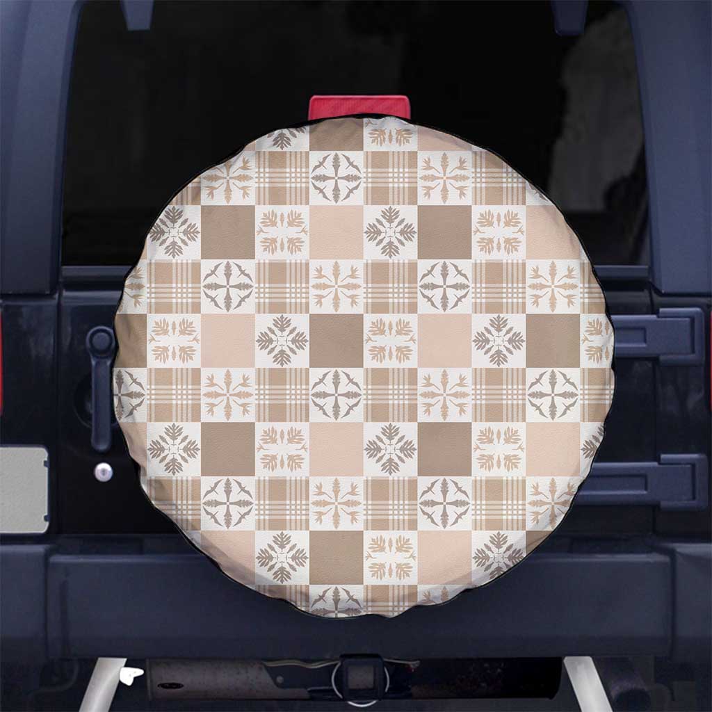 Hawaiian Palaka Quilt Pattern Spare Tire Cover Hawaii Culture Bird of Paradise Exotic Motif - Polynesian Pride