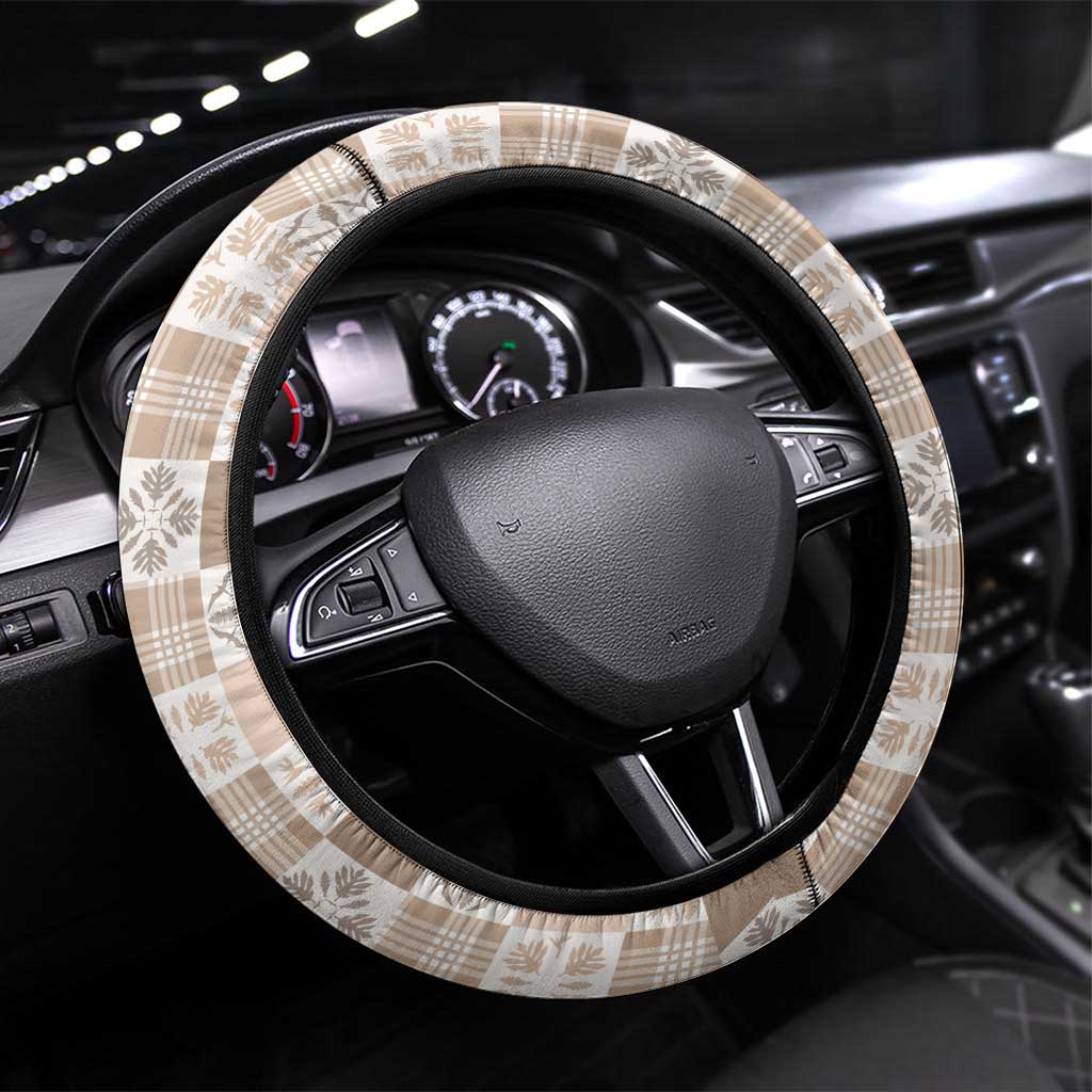 Hawaiian Palaka Quilt Pattern Steering Wheel Cover Hawaii Culture Bird of Paradise Exotic Motif - Polynesian Pride