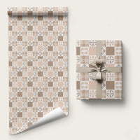 Hawaiian Palaka Quilt Pattern Wrapping Paper Hawaii Culture Bird of Paradise Exotic Motif - Polynesian Pride